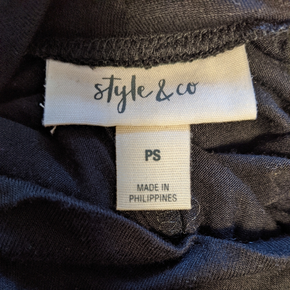 Style & Co Black Long Skirt Petite Small - Picture 6 of 7